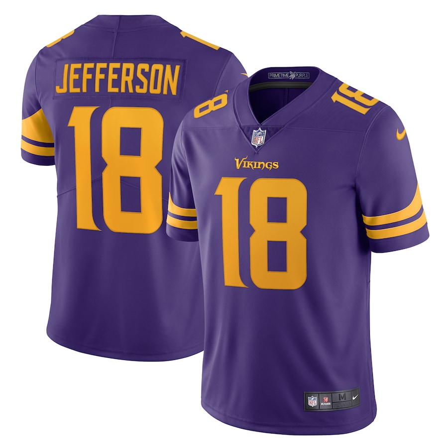 Men's Minnesota Vikings Justin Jefferson Nike Purple Alternate Vapor Limited Jersey