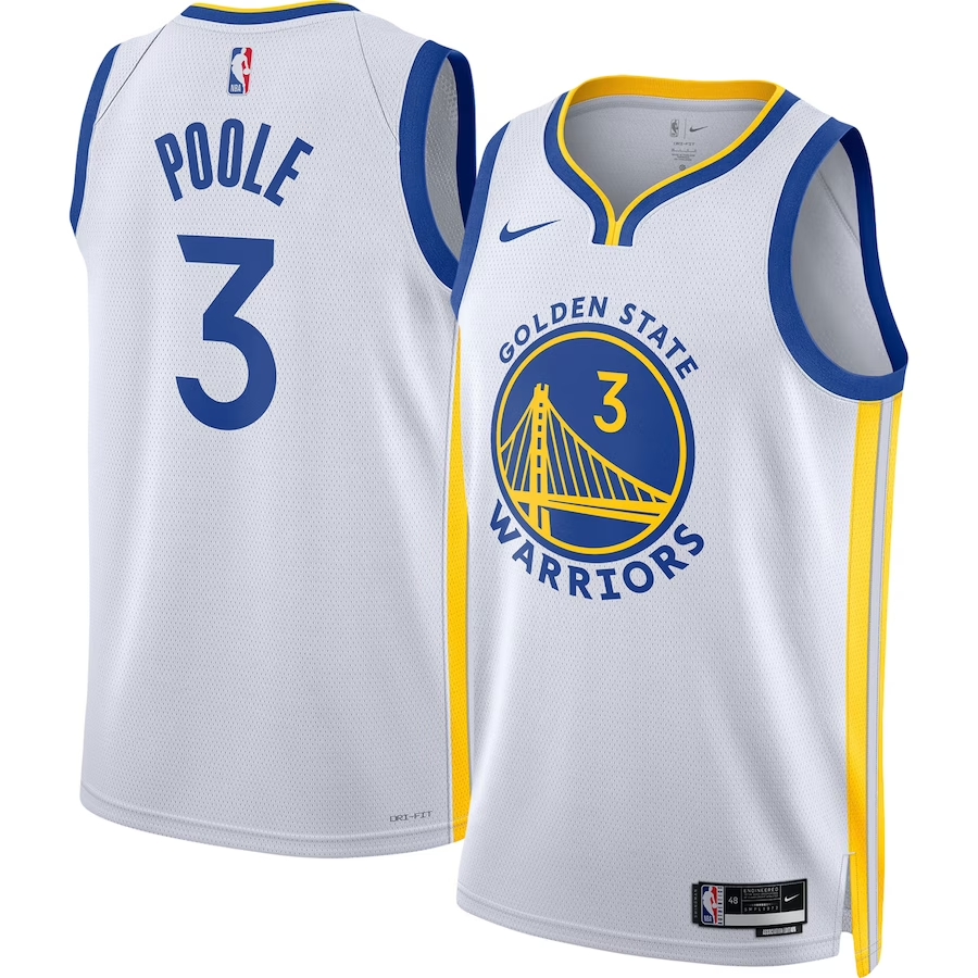 Unisex Golden State Warriors Jordan Poole White Swingman Jersey - Association Edition