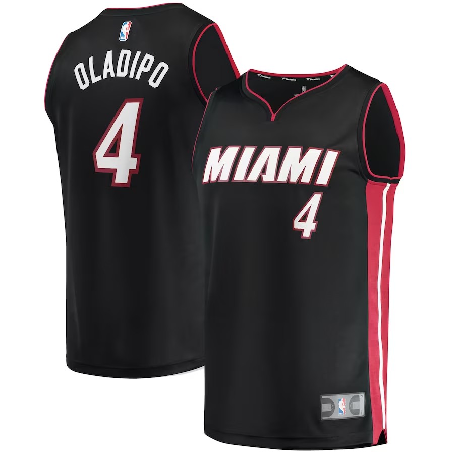 Men's Miami Heat Victor Oladipo Fanatics Branded Black 2020/21 Fast Break Road Replica Jersey - Icon Edition