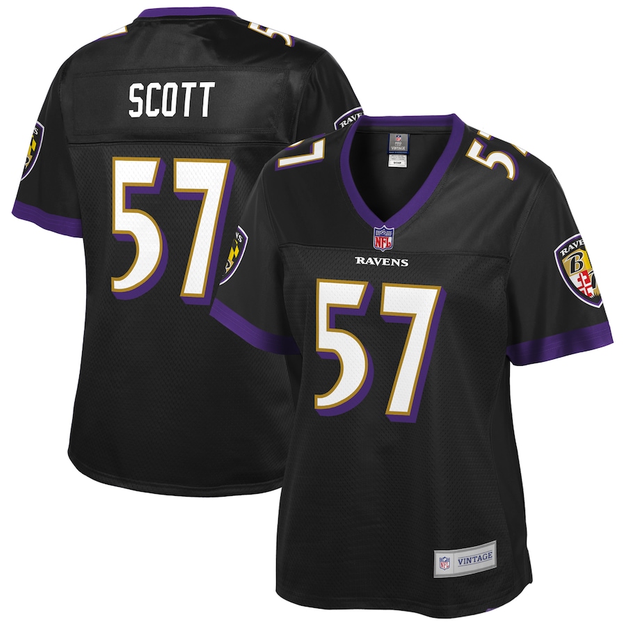 Women’s Baltimore Ravens Bart Scott NFL Pro Line Black Retired Player Jersey