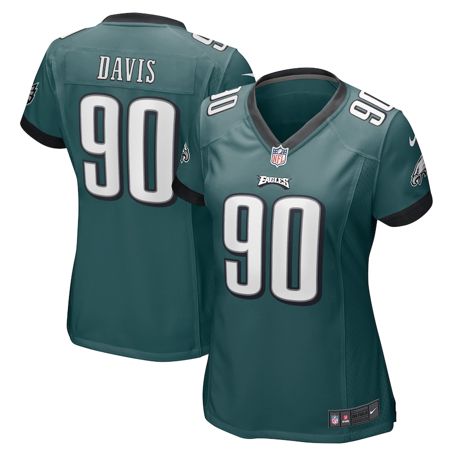 Women’s Philadelphia Eagles Jordan Davis Nike Midnight Green Player Game Jersey