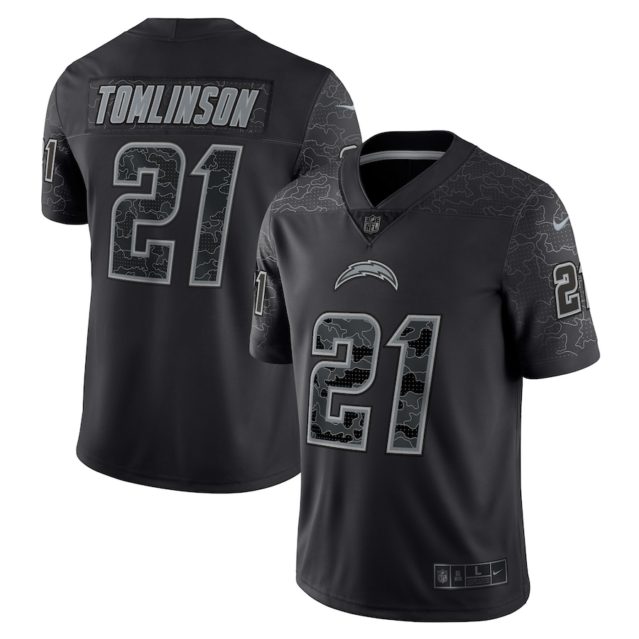 Men’s Los Angeles Chargers LaDainian Tomlinson Nike Black Retired Player RFLCTV Limited Jersey