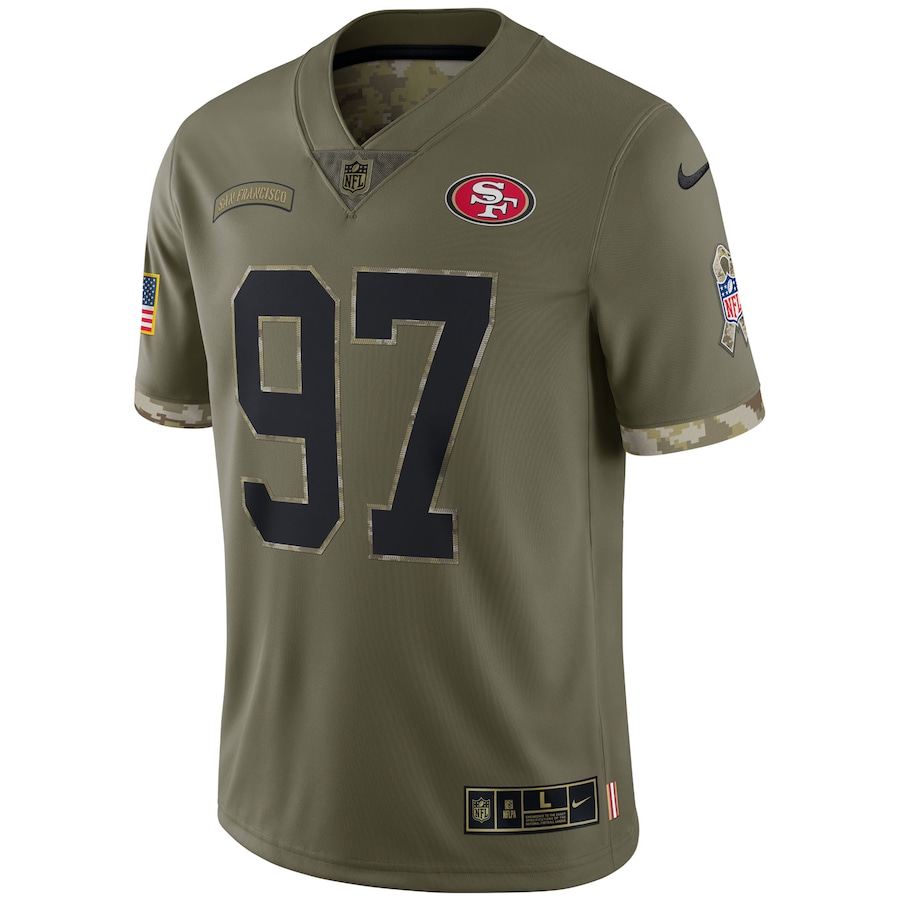 Men’s San Francisco 49ers Nike Olive 2022 Salute To Service Limited Jersey