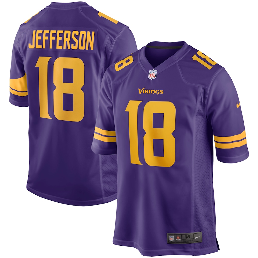 Men’s Minnesota Vikings Justin Jefferson Nike Purple Alternate Game Jersey