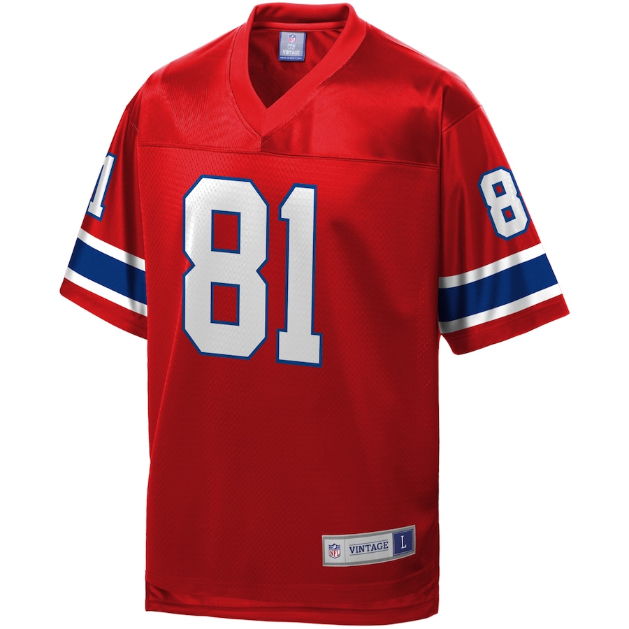 Men’s New England Patriots Russ Francis NFL Pro Line Red Retired Player Jersey