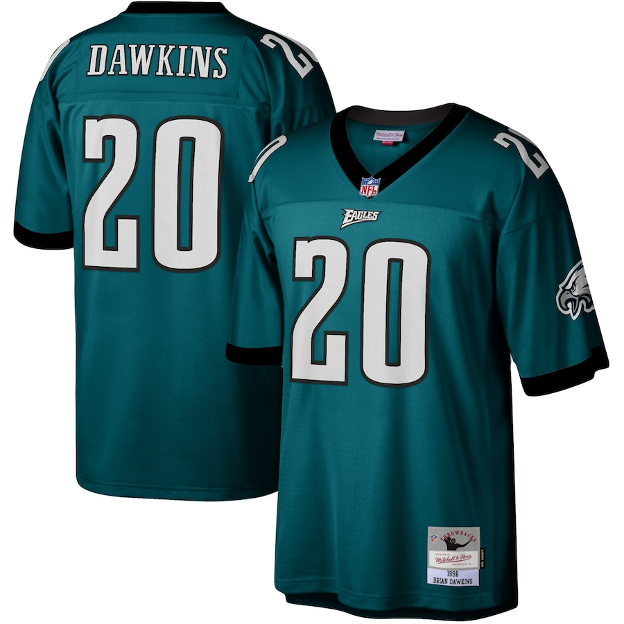 Men’s Philadelphia Eagles Brian Dawkins Mitchell & Ness Midnight Green 1996 Legacy Replica Jersey