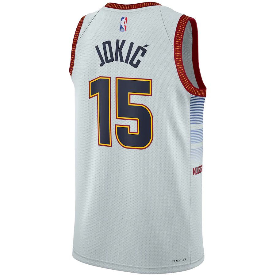 Men's Denver Nuggets Nikola Jokic Silver 2022-23 Swingman Jersey - City Edition