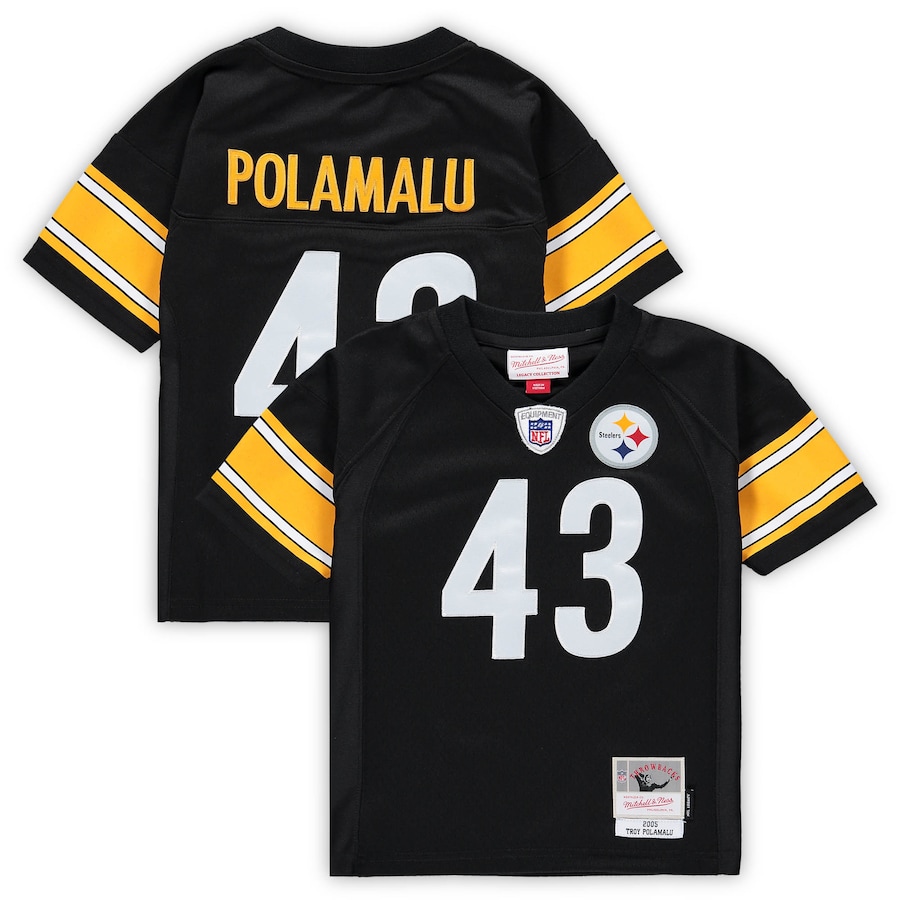 Infant Pittsburgh Steelers Troy Polamalu Mitchell & Ness Black 2005 Retired Legacy Jersey