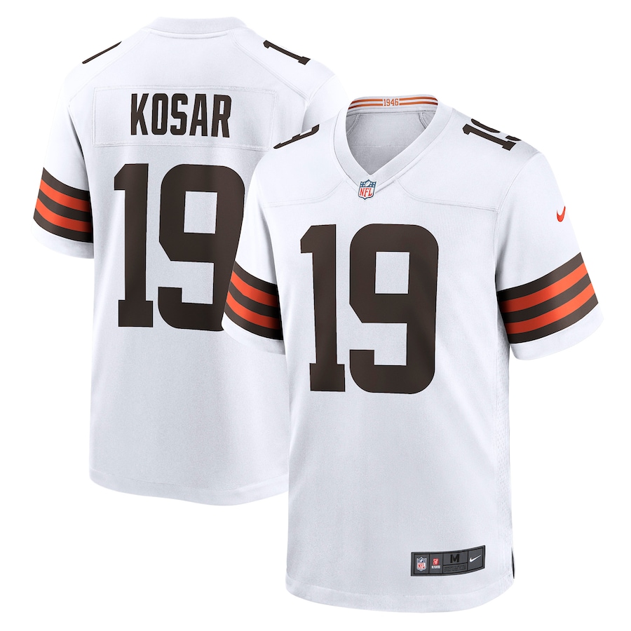 Men’s Cleveland Browns Bernie Kosar Nike White Retired Player Game Jersey