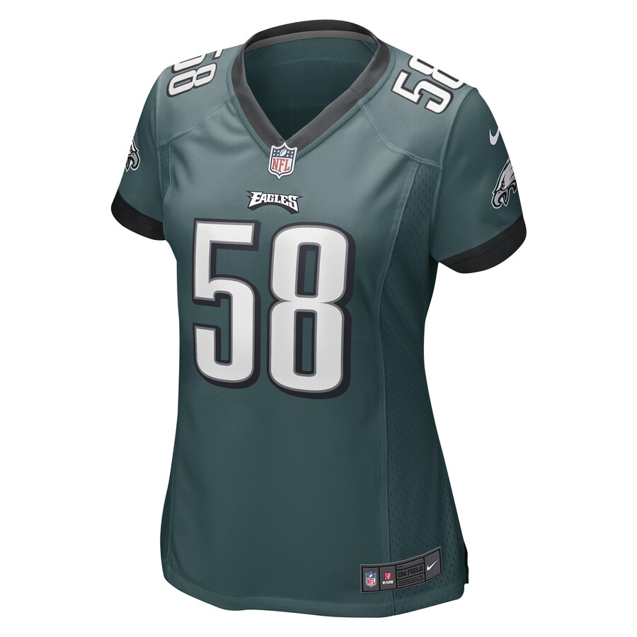 Women’s Philadelphia Eagles Kyron Johnson Nike Midnight Green Game Player Jersey