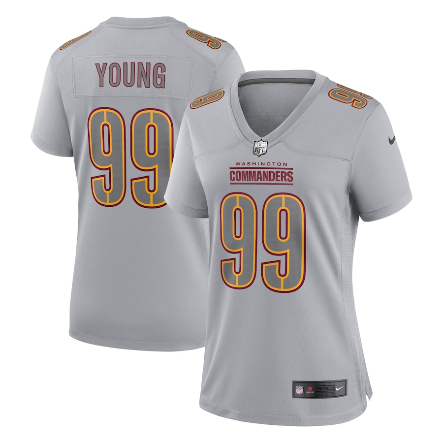 Women’s Washington Commanders Chase Young Nike Gray Atmosphere Fashion Game Jersey