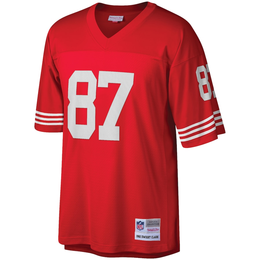 Men’s San Francisco 49ers Dwight Clark Mitchell & Ness Scarlet Retired Player Legacy Replica Jersey