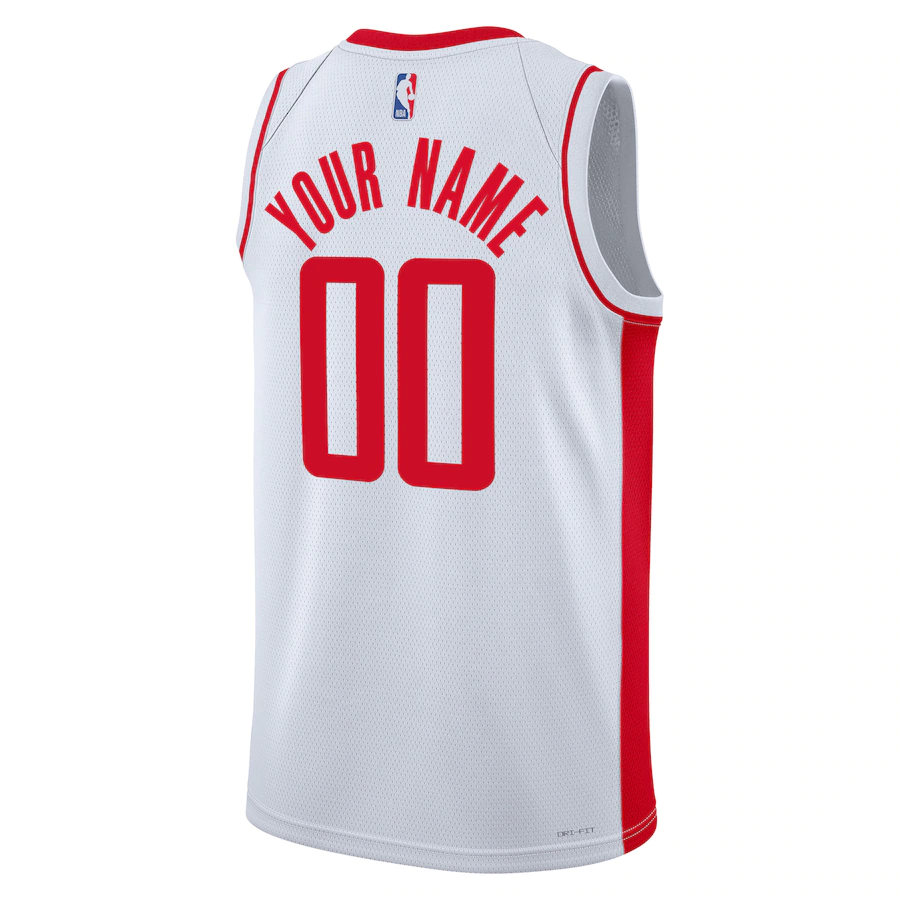 Custom Houston Rockets White 2022-23 Swingman Jersey - Association Edition