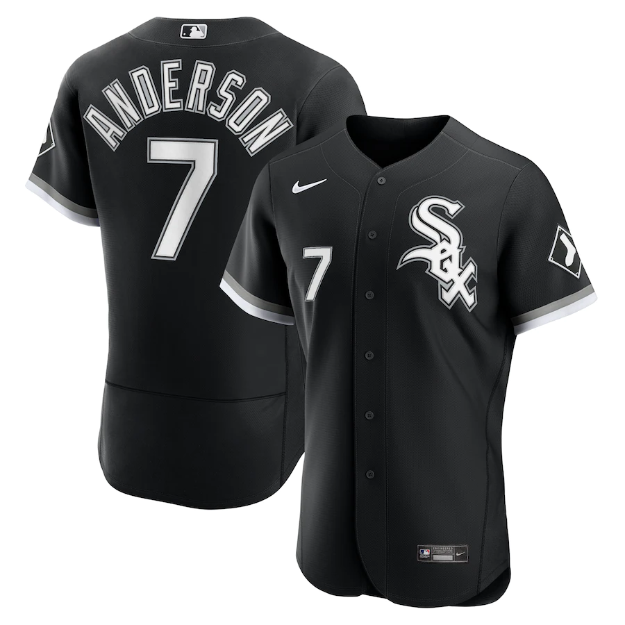 Men's Chicago White Sox Tim Anderson Black Alternate Authentic Player Jersey