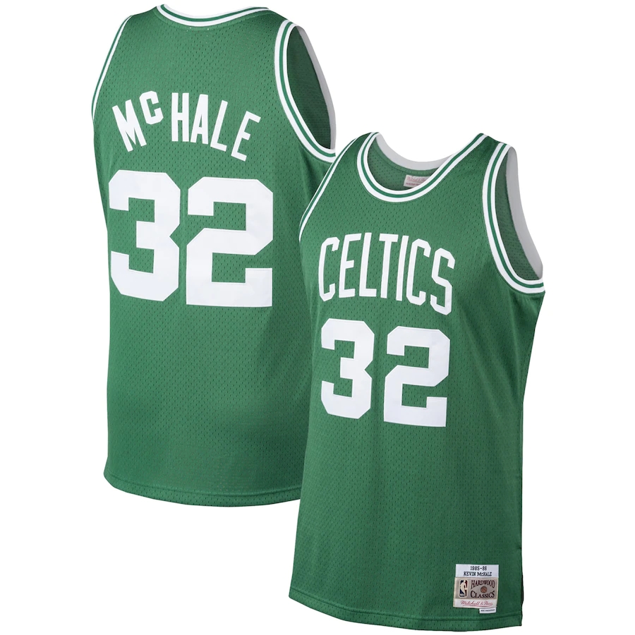 Men's Boston Celtics Kevin McHale Mitchell & Ness Kelly Green 1985-86 Hardwood Classics Swingman Player Jersey