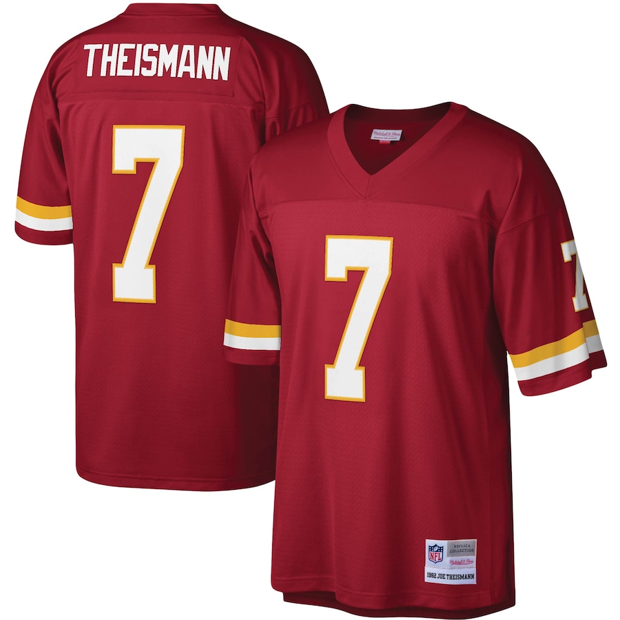Men’s Washington Football Team Joe Theismann Mitchell & Ness Burgundy Legacy Replica Jersey