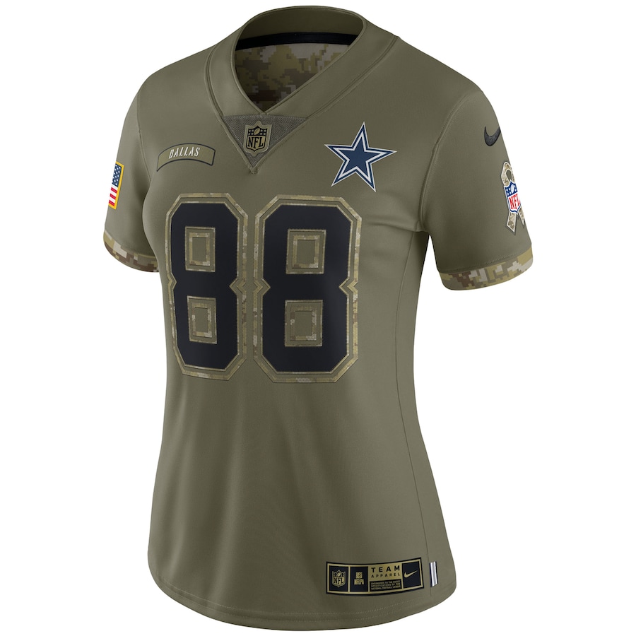 Women’s Dallas Cowboys CeeDee Lamb Nike Olive 2022 Salute To Service Limited Jersey