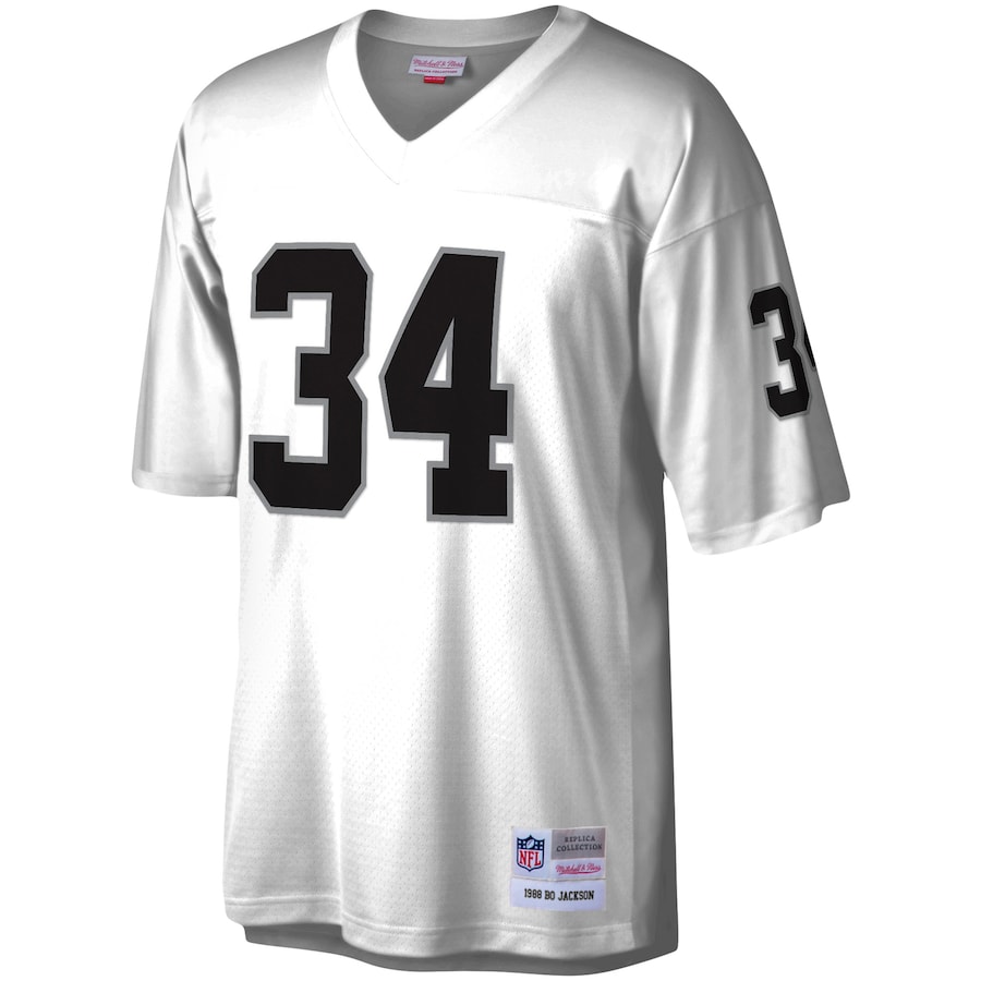 Men’s Las Vegas Raiders Bo Jackson Mitchell & Ness White Legacy Replica Jersey