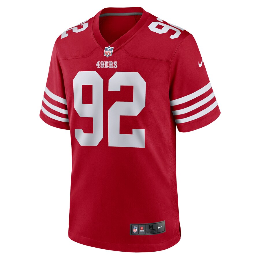 Men's San Francisco 49ers Kerry Hyder Jr. Nike Scarlet Game Player Jersey