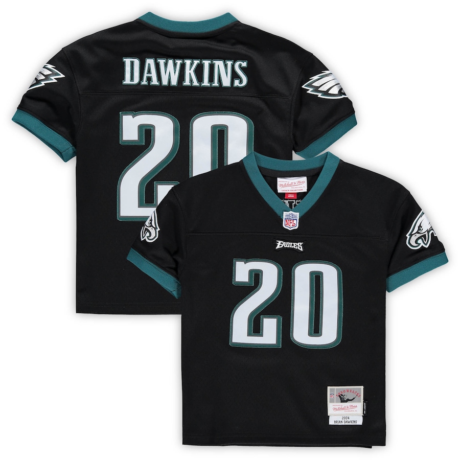 Infant Philadelphia Eagles Brian Dawkins Mitchell & Ness Black 2004 Retired Legacy Jersey