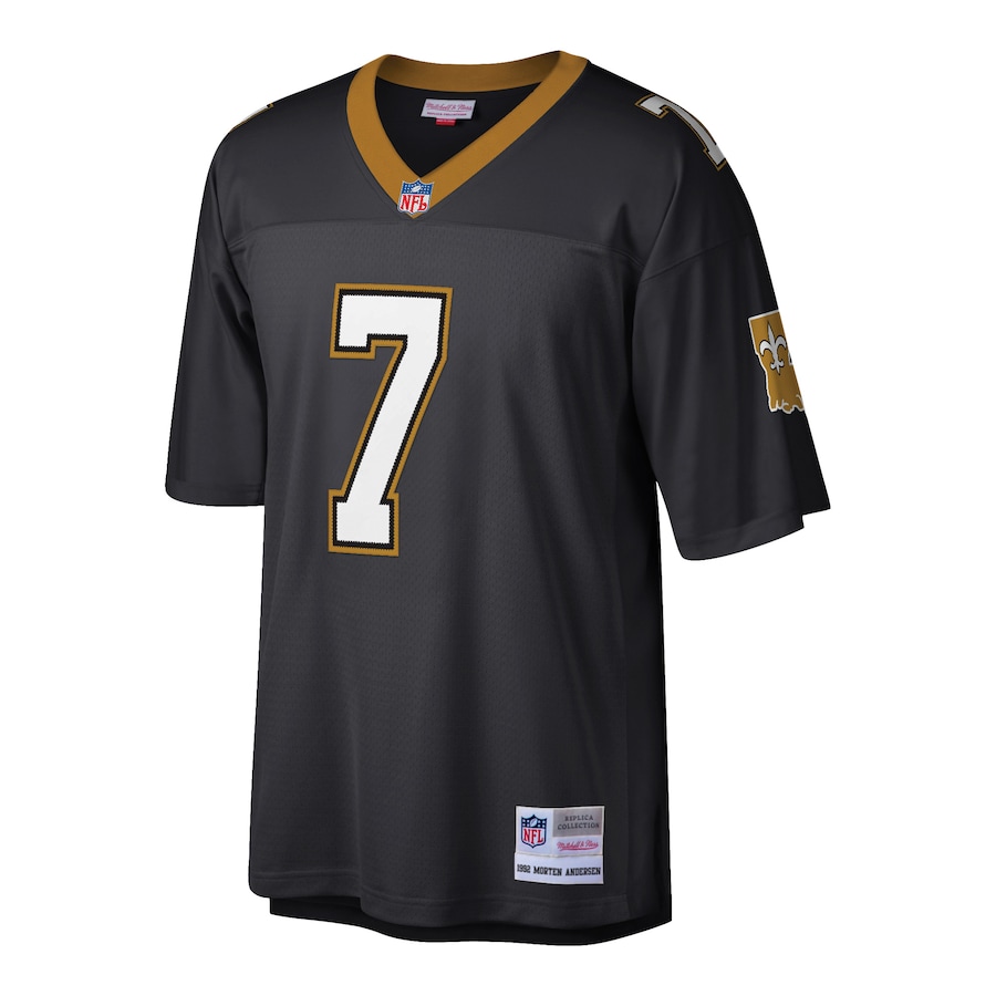 Men’s New Orleans Saints Morten Andersen Mitchell & Ness Black Retired Player Legacy Replica Jersey