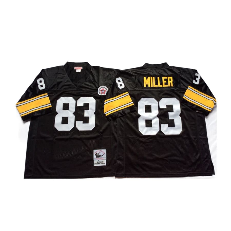 Men's Pittsburgh Steelers Heath Miller Mitchell & Ness Black 1975 Jersey