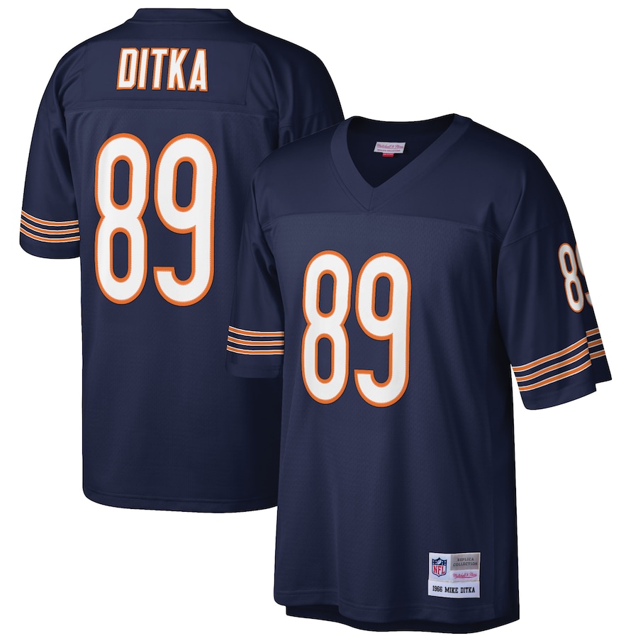 Men’s Chicago Bears Mike Ditka Mitchell & Ness Navy Retired Player Legacy Replica Jersey
