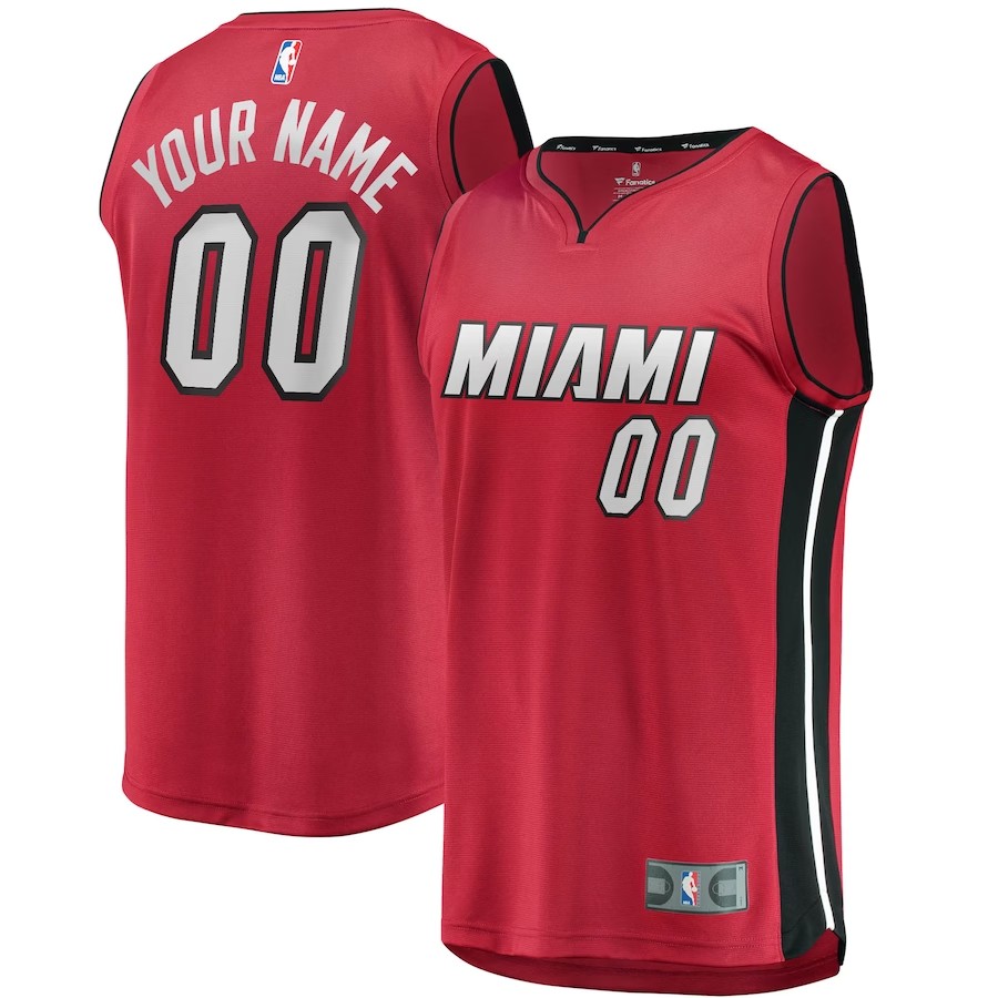 Youth Miami Heat Fanatics Branded Red Fast Break Replica Custom Jersey - Statement Edition