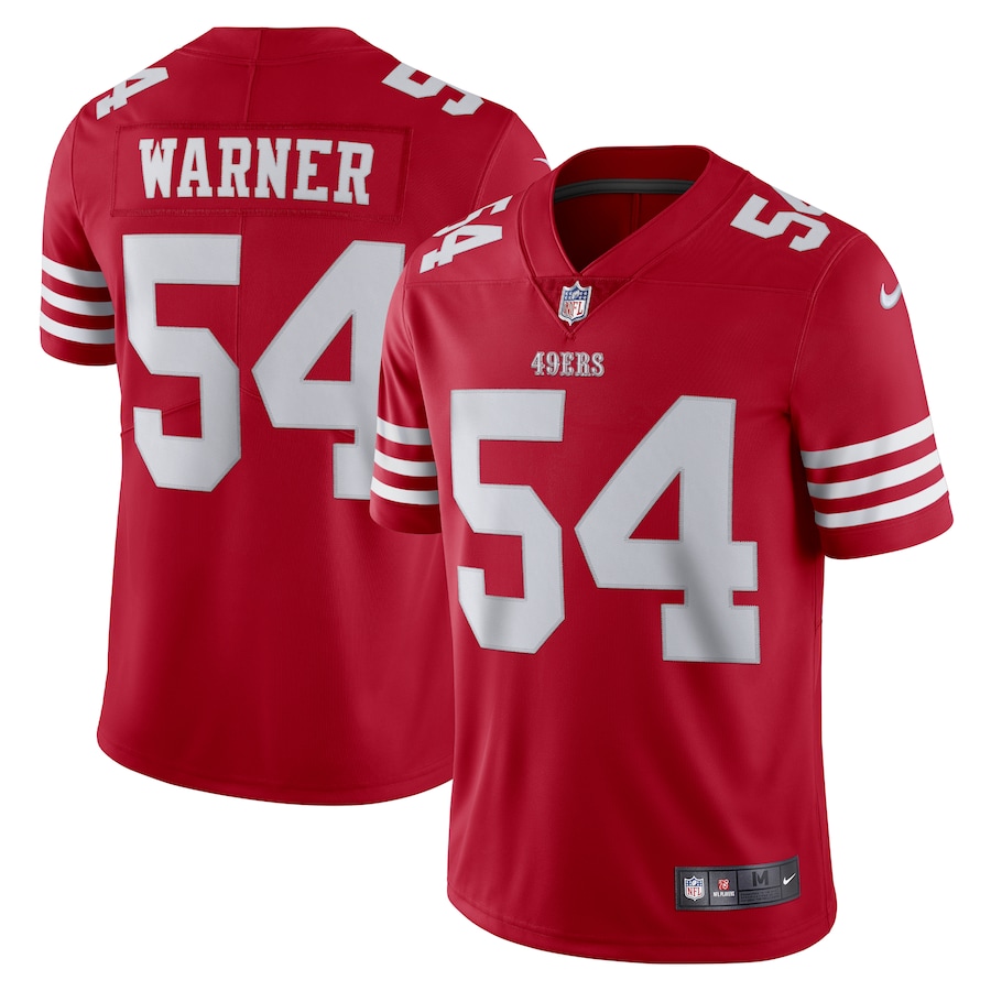 Men’s San Francisco 49ers Fred Warner Nike Scarlet Vapor Limited Jersey