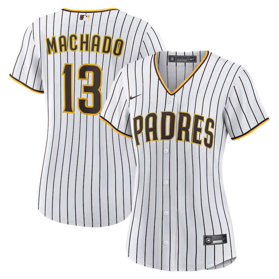 Women's San Diego Padres Manny Machado White/Brown Home Replica Player Jersey