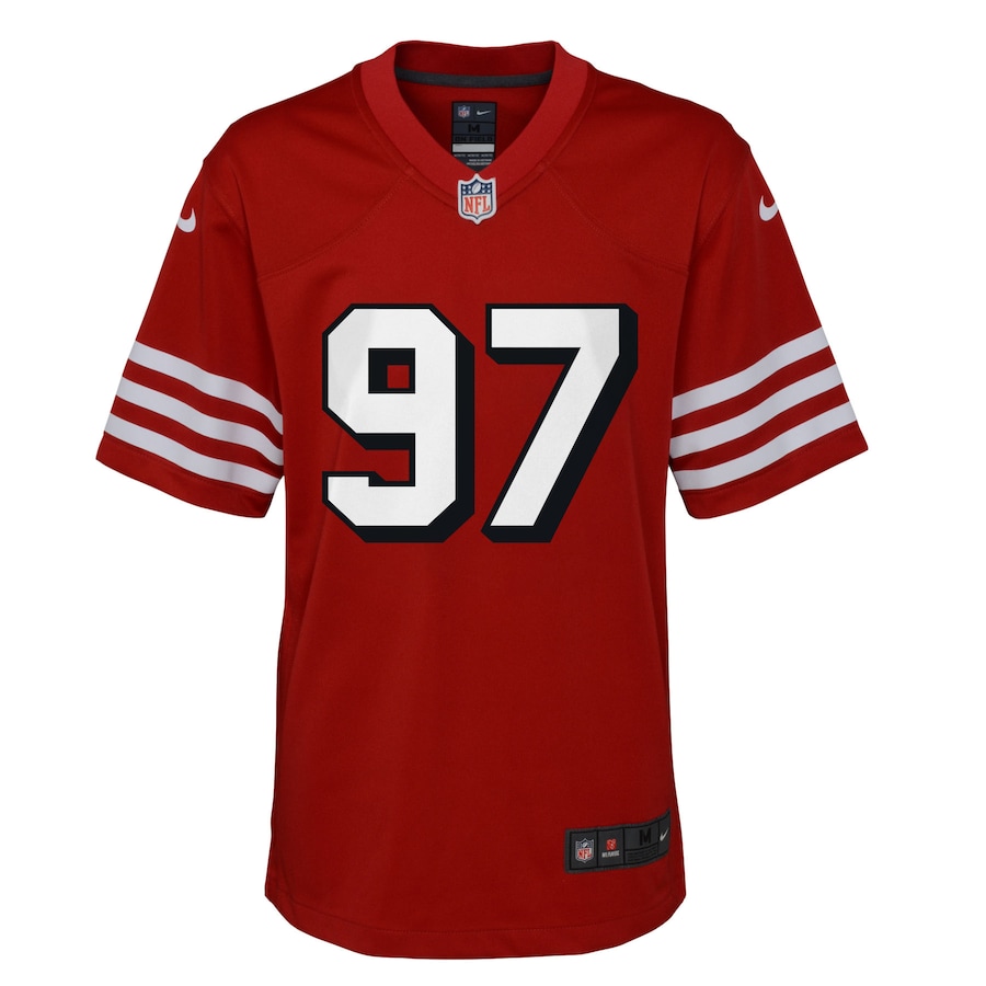 Youth San Francisco 49ers Nick Bosa Nike Scarlet Alternate Game Jersey