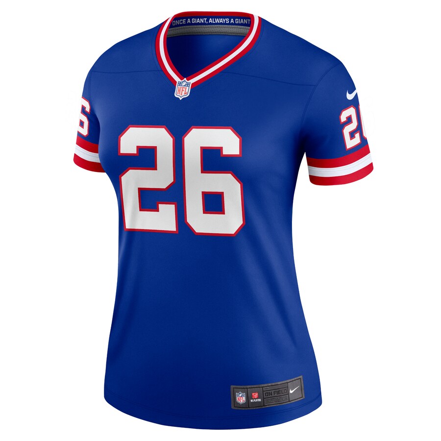 Women’s New York Giants Saquon Barkley Nike Royal Classic Player Legend Jersey