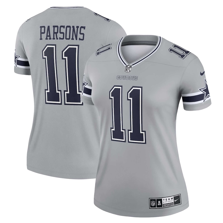 Women’s Dallas Cowboys Micah Parsons Nike Silver Inverted Legend Jersey