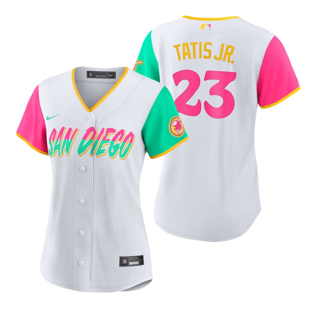 Women's San Diego Padres Fernando Tatis Jr. White 2022 City Connect Jersey