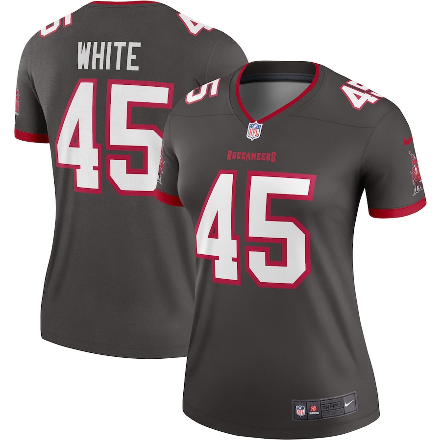 Women’s Tampa Bay Buccaneers Devin White Nike Pewter Alternate Legend Jersey