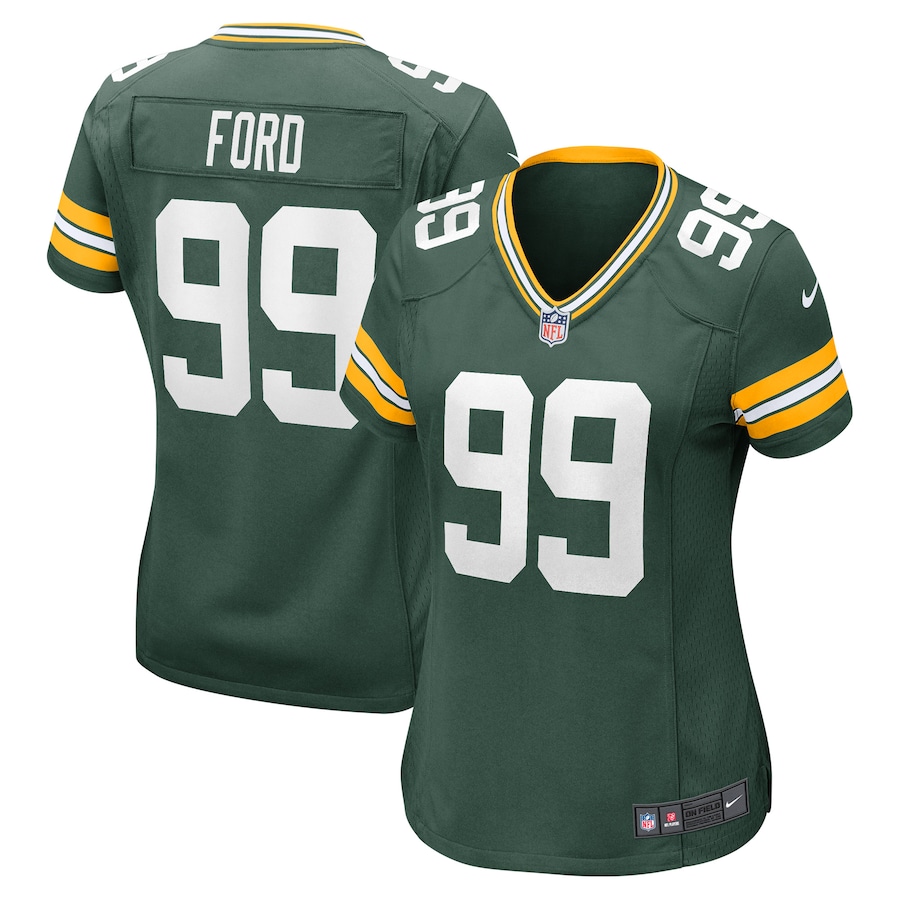 Women’s Green Bay Packers Jonathan Ford Nike Green Player Game Jersey
