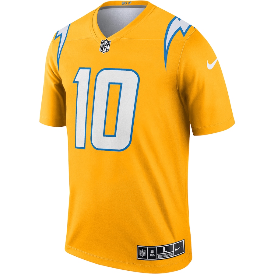 Men’s Los Angeles Chargers Justin Herbert Nike Gold Inverted Legend Jersey