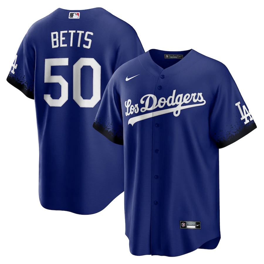 Men's Los Angeles Dodgers Mookie Betts Royal City Connect Replica Player Jersey