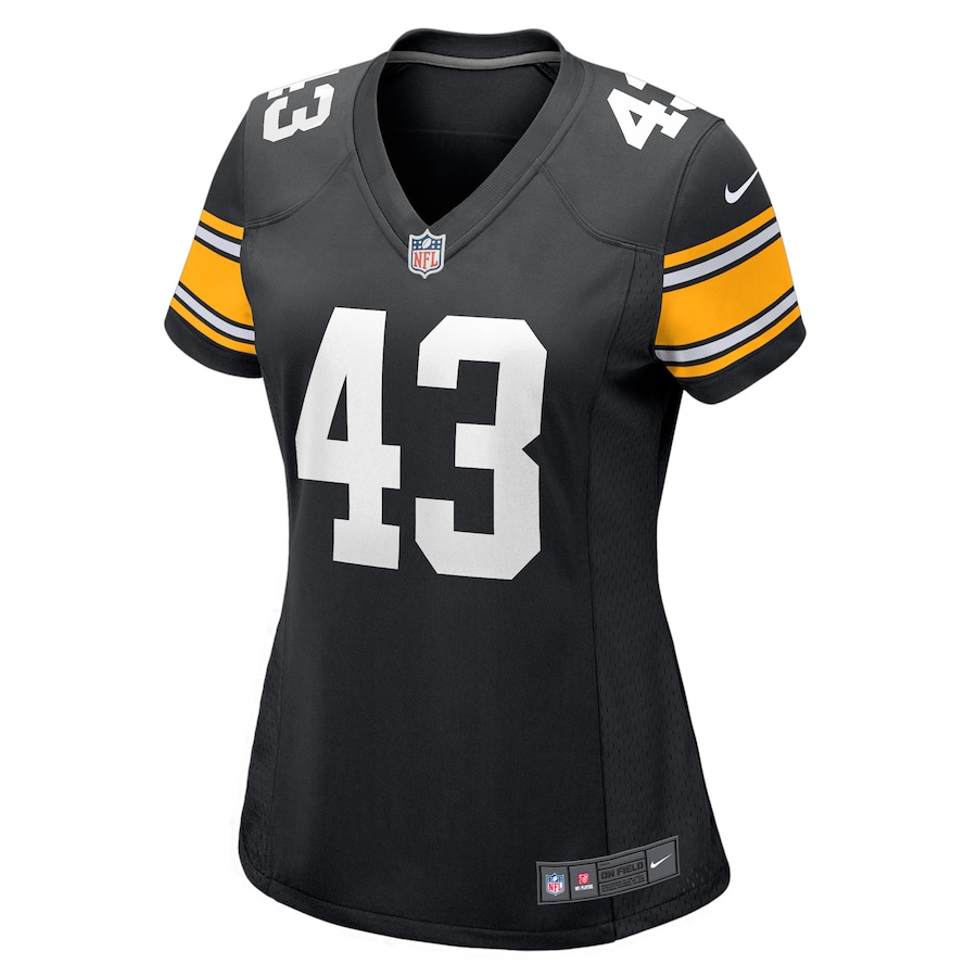 Women’s Pittsburgh Steelers Troy Polamalu Nike Black Retired Player Jersey