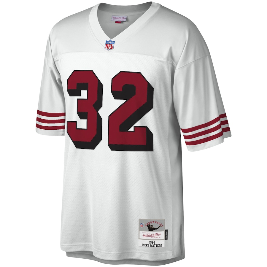 Men’s San Francisco 49ers Ricky Watters Mitchell & Ness White Legacy Replica Jersey