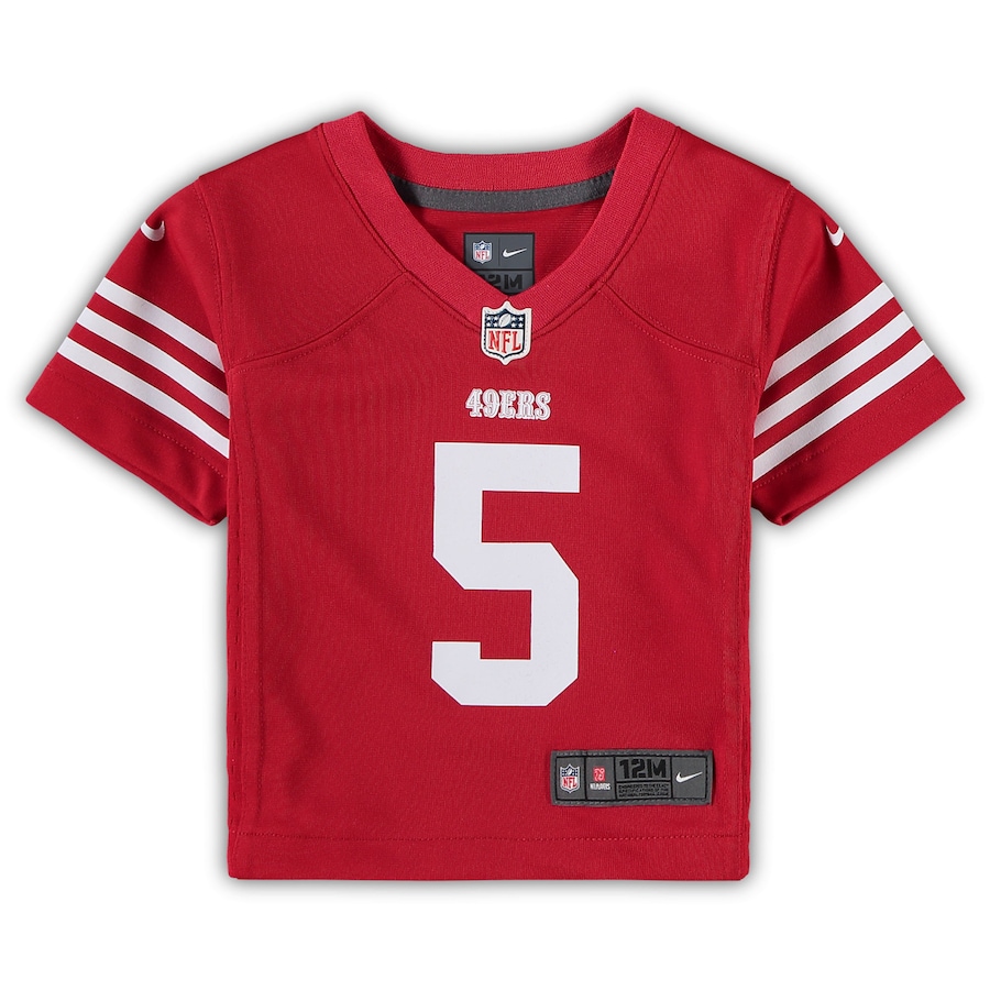 Infant San Francisco 49ers Trey Lance Nike Scarlet Player Game Jersey