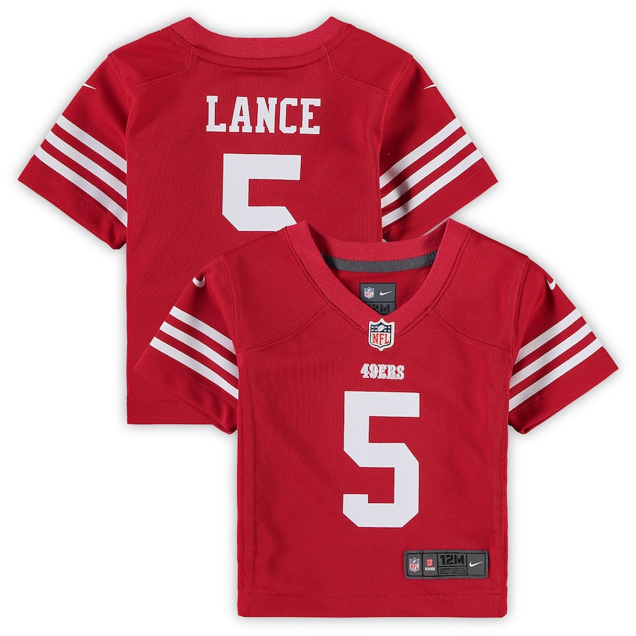 Infant San Francisco 49ers Trey Lance Nike Scarlet Player Game Jersey