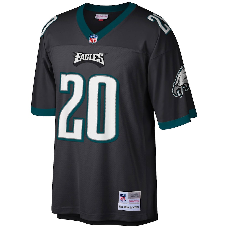 Men’s Philadelphia Eagles Brian Dawkins Mitchell & Ness Black Legacy Replica Jersey