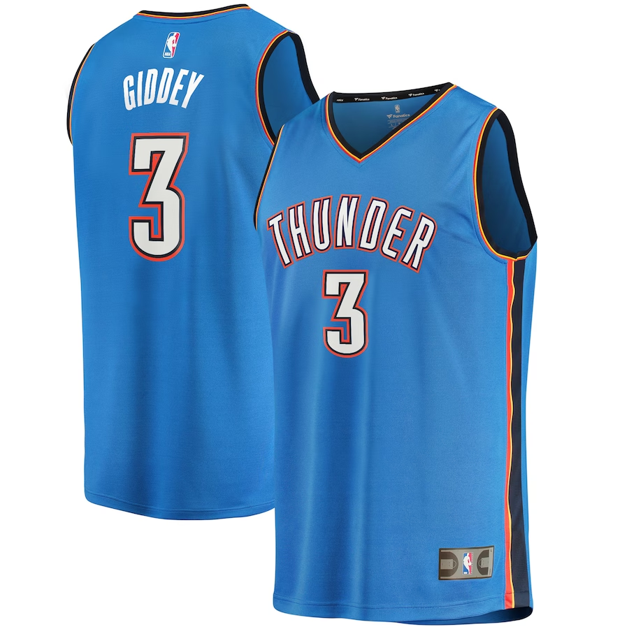 Men's Oklahoma City Thunder Josh Giddey Blue 2021/22 Fast Break Replica Jersey - Icon Edition