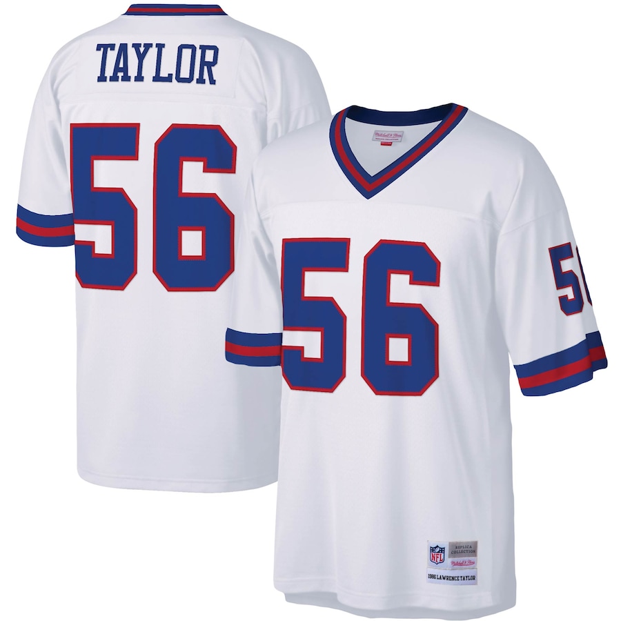 Men’s New York Giants Lawrence Taylor Mitchell & Ness White Legacy Replica Jersey