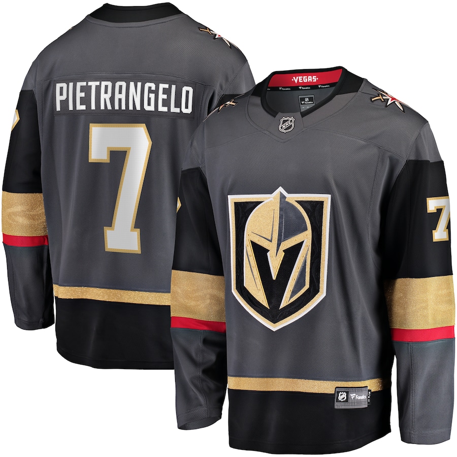 Men's Vegas Golden Knights 7 Alex Pietrangelo Gray Home Premier Breakaway Player Jersey