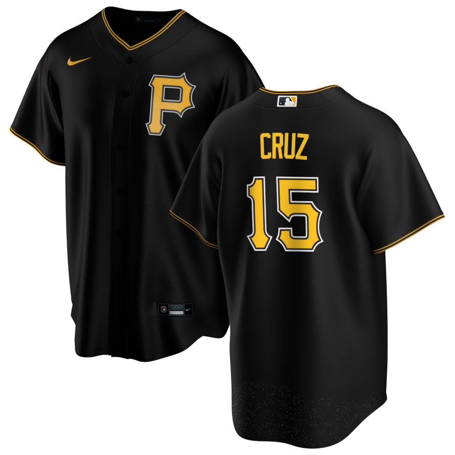 Men's Pittsburgh Pirates Oneil Cruz Black Alternate Replica Team Jersey