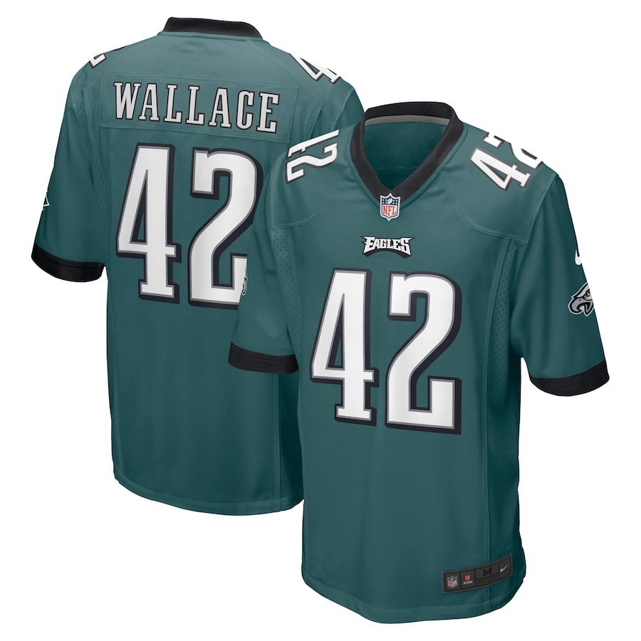 Men’s Philadelphia Eagles K’Von Wallace Nike Midnight Green Game Jersey