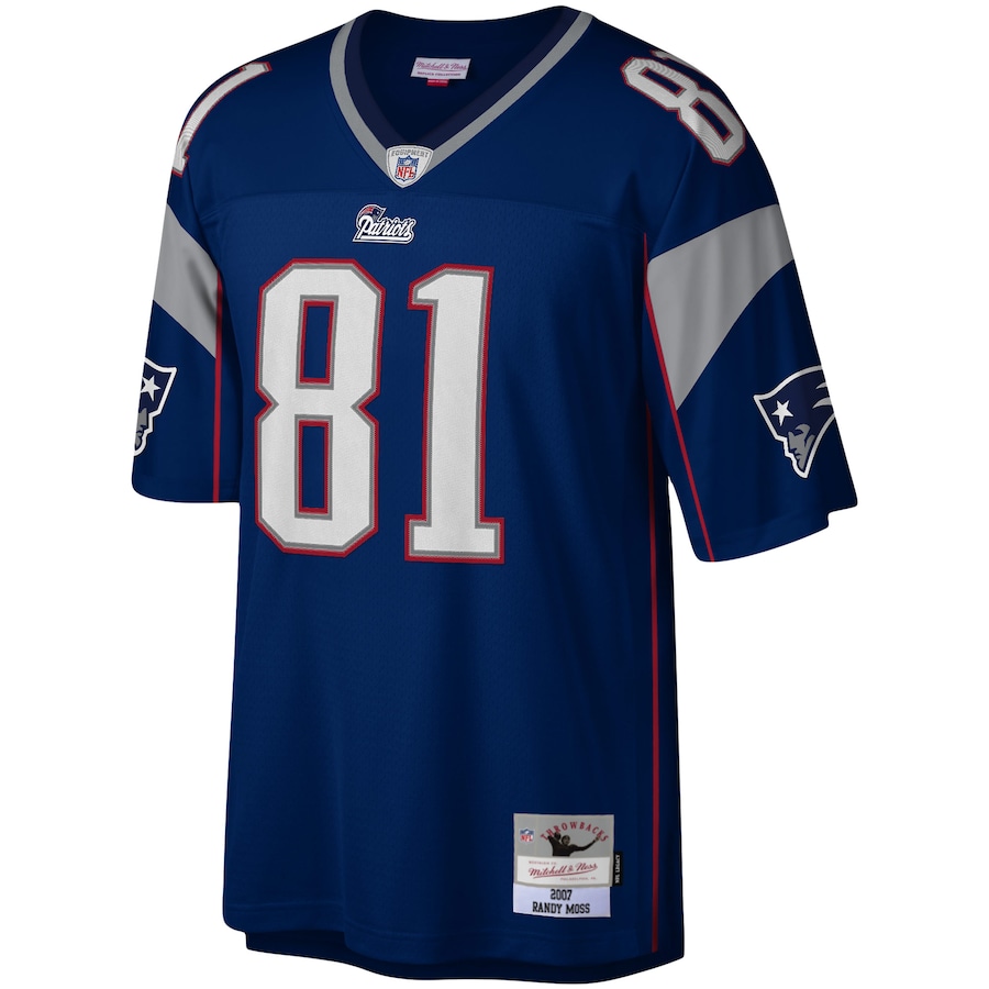 Men’s New England Patriots Randy Moss Mitchell & Ness Navy Legacy Replica Jersey