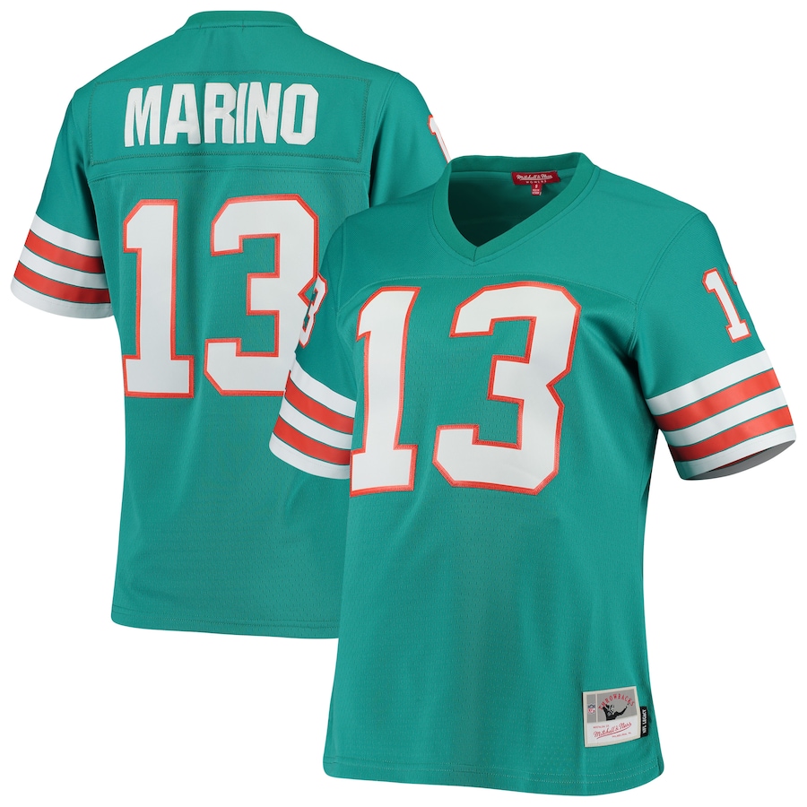Women’s Miami Dolphins Dan Marino Mitchell & Ness Aqua 1984 Legacy Replica Jersey